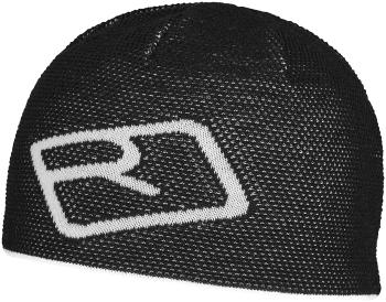 Ortovox Merino logo knit beanie - black raven uni