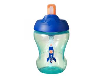 Tommee Tippee Straw Cup 7m+ netekoucí hrnek s brčkem 230 ml Blue