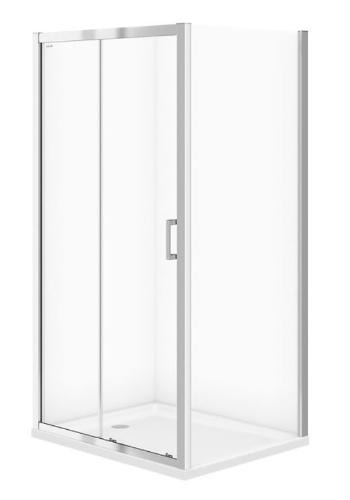 CERSANIT Sprchový kout BASIC obdélník 100x80x185, posuv, čiré sklo S158-006