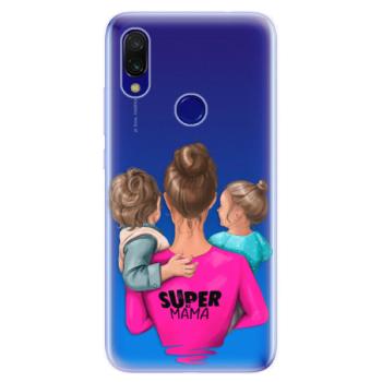 Odolné silikonové pouzdro iSaprio - Super Mama - Boy and Girl - Xiaomi Redmi 7