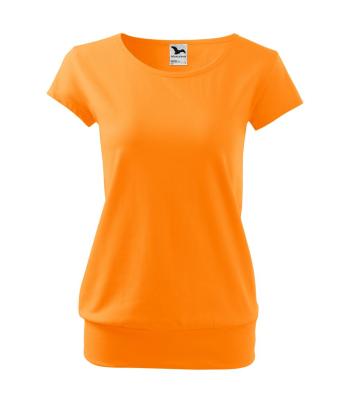MALFINI Dámské tričko City - Mandarinkově oranžová | XL
