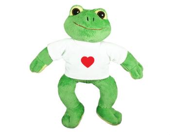 Plyšová žába Jednoduché srdce