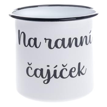 Smaltový hrnek "Na ranní čajíček", 1 l