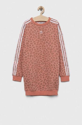 Dívčí šaty adidas Originals oranžová barva, midi, oversize