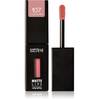 Gabriella Salvete Matte Lips dlouhotrvající tekutá rtěnka s matným efektem odstín 107 Nude Souffle 4,5 ml