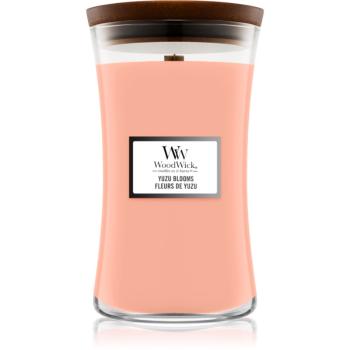 Woodwick Yuzu Blooms vonná svíčka s dřevěným knotem 609 g