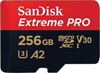 Paměťová karta microSDXC, 256 GB, SanDisk Extreme Pro®, Class 10, UHS-I, UHS-Class 3, v30 Video Speed Class, výkonnostní standard A2