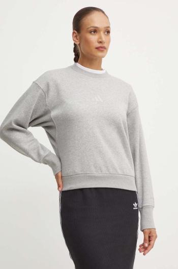 Mikina adidas All SZN dámská, šedá barva, melanžová, IY6749