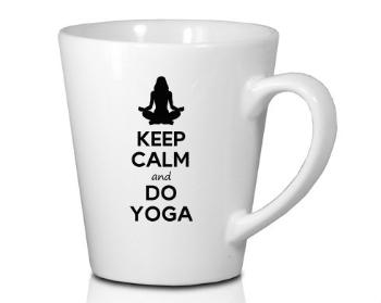 Hrnek Latte 325ml Keep calm and do yoga