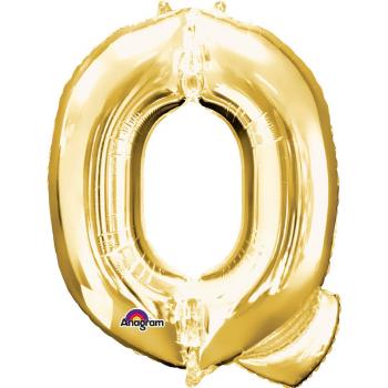Amscan Fóliový balónek písmeno Q 86 cm zlatý
