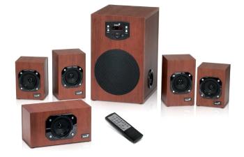 GENIUS repro dřevěné SW-HF 5.1 4600 v2, Home Theater, 120W RMS, DO