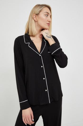 Pyžamová košile GAP dámská, černá barva