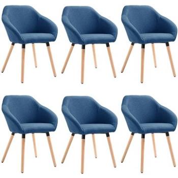 Jídelní židle 6 ks modré textil (278421)