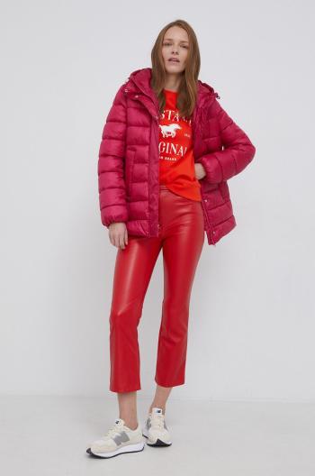 Bunda United Colors of Benetton dámská, růžová barva, zimní