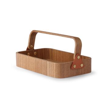 Dřevěný obdélníkový box s držadlem Willow - 23*13*6cm AOA9964