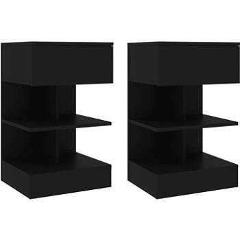 SHUMEE Noční stolky 2 ks černé 40 × 35 × 65 cm , 808651 (808651)