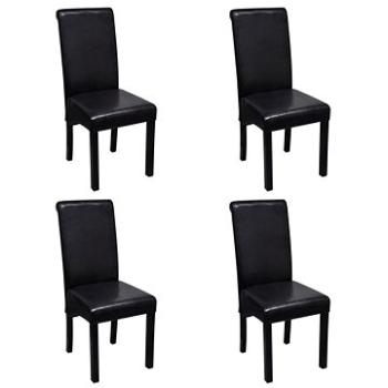 Jídelní židle 4 ks černé umělá kůže (241727)