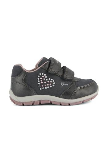 Dětské sneakers boty Geox šedá barva