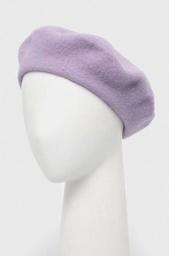 Vlněný baret Aldo Aigossa fialová barva, vlněný