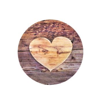 Dezertní talíř dřevěné srdce Wooden heart - 19*19*2cm SCBOHH