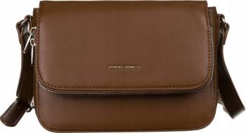 DAVID JONES TMAVĚ HNĚDÁ CROSSBODY KABELKA S KLOPOU 6823-2 BROWN Velikost: ONE SIZE