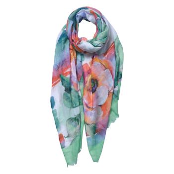 Barevný květovaný šátek - 70*180 cm JZSC0550GR