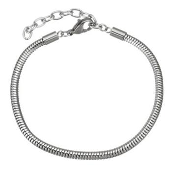 Šperky4U Ocelový náramek - had s prodloužením - LV9016