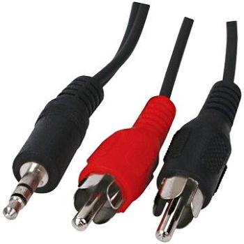 PremiumCord jack M 3.5 -> 2x cinch M, 10m (kjackcin10)