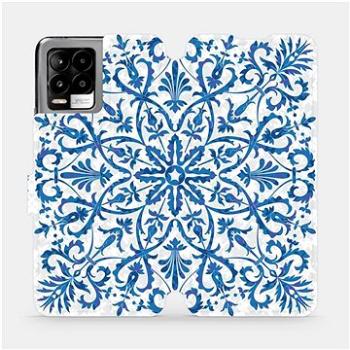 Flip pouzdro na mobil Realme 8 - ME01P Modré květinové vzorce (5903516720767)