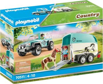 Playmobil 70511 Auto s přívěsem na poníky