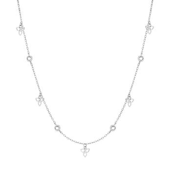 Tamaris Stylový ocelový náhrdelník se zirkony TJ-0001-N-45