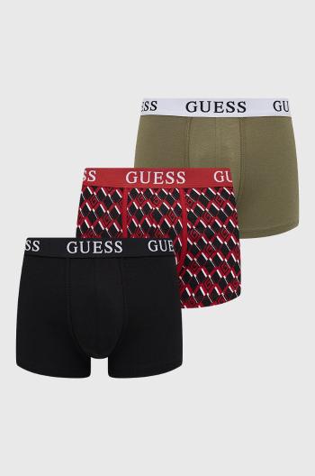 Boxerky Guess 3-pack pánské, černá barva