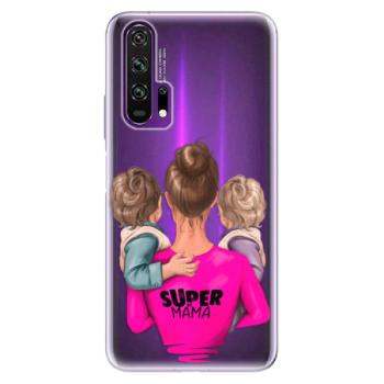 Odolné silikonové pouzdro iSaprio - Super Mama - Two Boys - Honor 20 Pro