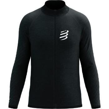 Compressport SEAMLESS ZIP SWEATSHIRT Pánská sportovní mikina, černá, velikost