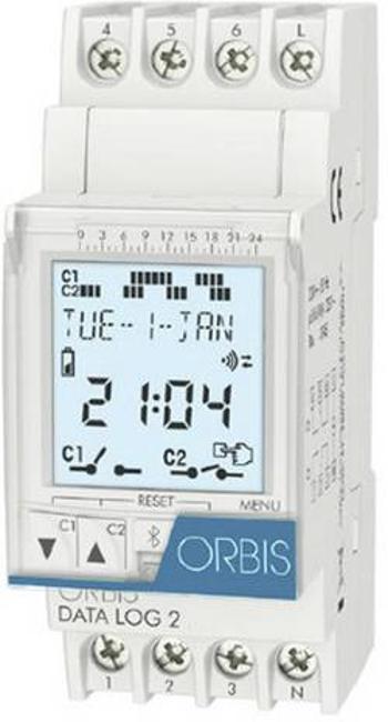 Časovač na DIN lištu ORBIS Zeitschalttechnik DATA LOG 2 230 V, 250 V/AC