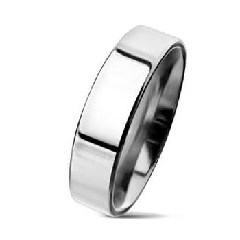 NUBIS® Lesklý prsten chirurgická ocel, šíře 5 mm - velikost 55 - NSS3004-5-55