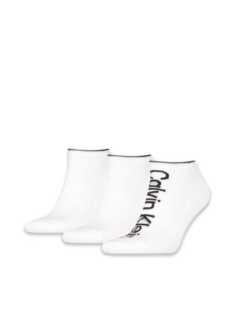 Calvin Klein pánské bílé ponožky 3pack - ONE (002)