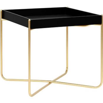 Jídelní stůl černý a zlatý 38 × 38 × 38,5 cm MDF (322799)