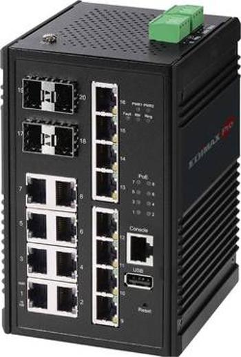 Průmyslový ethernetový switch EDIMAX Pro, IGS-5416P, 16 + 4 porty, funkce PoE