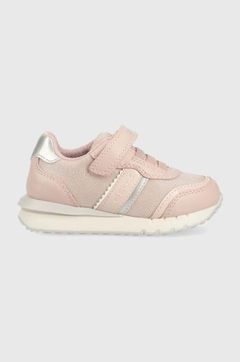 Sneakers boty Geox růžová barva