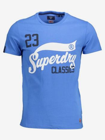 SuperDry Collegiate Graphic Triko Modrá