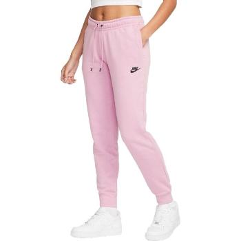 Nike NSW ESSNTL PANT REG FLC MR Dámské tepláky, růžová, velikost M