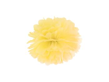 PartyDeco Pompom ve tvaru květu žlutý 25 cm