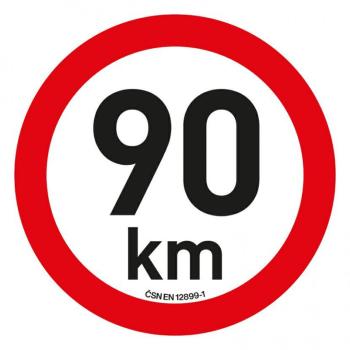 Samolepka omezení rychlosti 90km/h (20 cm)