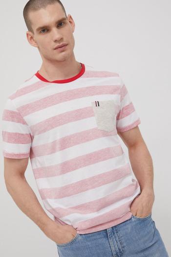 Bavlněné tričko Produkt by Jack & Jones bílá barva, vzorovaný