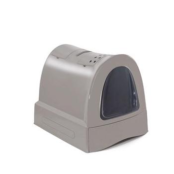 IMAC Krytý kočičí záchod s výsuvnou zásuvkou 40 × 56 × 42,5 cm šedý (8021799414634)