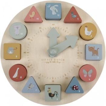 Little Dutch Puzzle clock hračka ze dřeva 1 ks