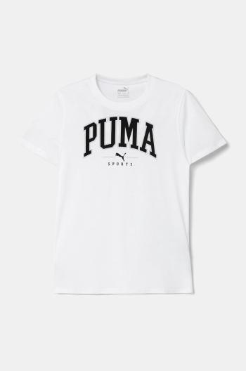 Dětské bavlněné tričko Puma SQUAD Bigphic Tee bílá barva, s potiskem, 682772