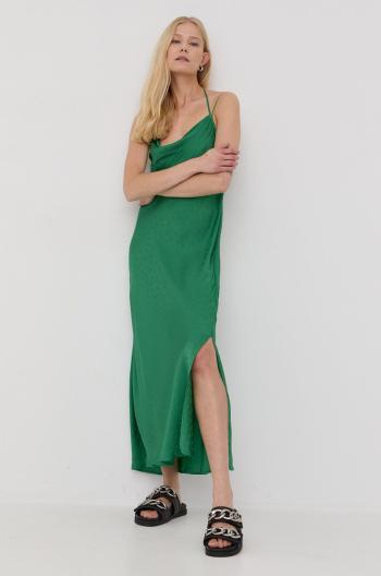 Šaty MAX&Co. zelená barva, maxi, přiléhavá