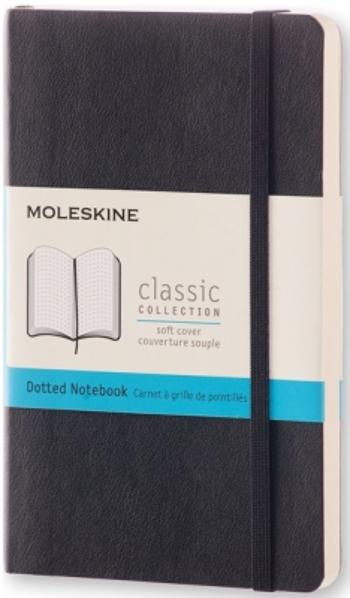 Moleskine - zápisník měkký, tečkovaný, černý S